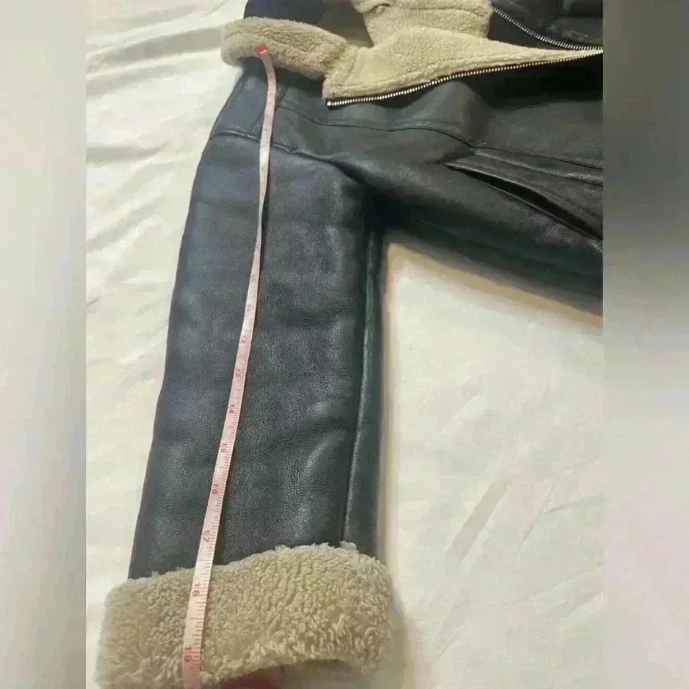 Zara Girls Combo Double Faced Biker Moto Jacket Black Cream - Picture 10 of 10